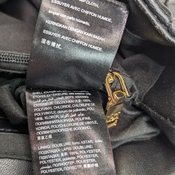 Badgley Mischka Vegan Leather Crossbody, Black Diamond-Quilted Pyramid-Studded - Picture 11 of 16